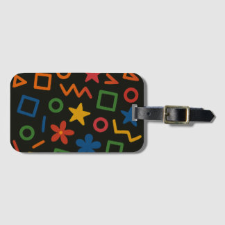 Bold Colorful Star Geometric Abstract Shapes ラゲッジタグ