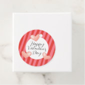 Bold Colorful Stripes and Hearts Valentine's Day フェイバータグ (インサイチュ)