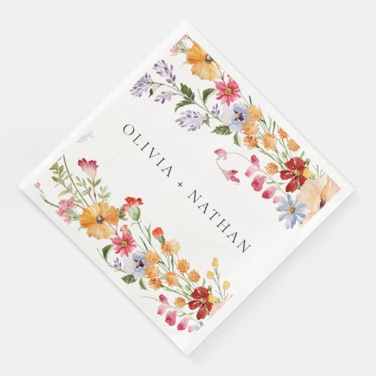 Bold Colorful Watercolor Wildflowers Wedding (コーナー)