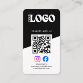 Bold Connect With Us QR Code Logo Social Media  名刺 (正面)
