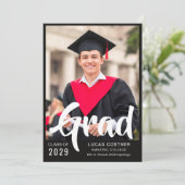 Bold Custom Graduation Announcement & Party Invite 招待状 (スタンド正面)