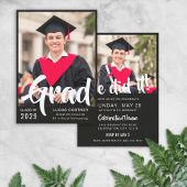 Bold Custom Graduation Announcement & Party Invite 招待状