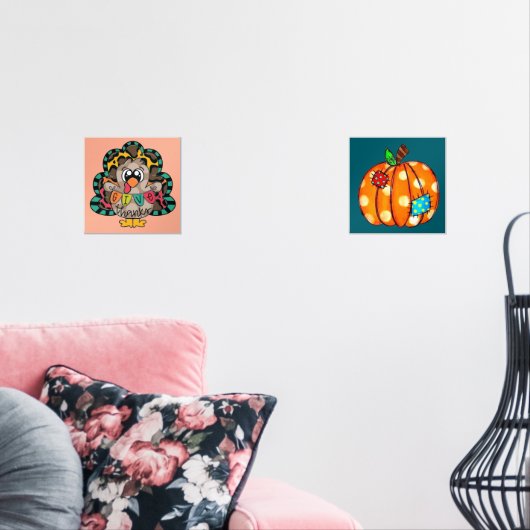 Bold cute Thanksgiving/fall prints (リビング)