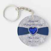 Bold Damask 45th Wedding Anniversary Key Chain キーホルダー (正面)