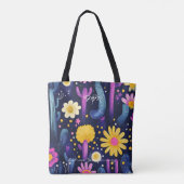 Bold Desert Flowers – Colorful Cactus Art Pattern トートバッグ (裏面)