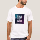 Bold Digital Artwork with Silhouetted Masks and Mo Tシャツ (正面)