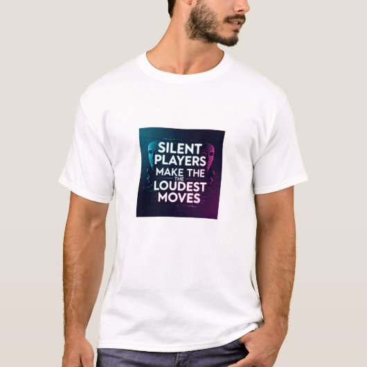 Bold Digital Artwork with Silhouetted Masks and Mo Tシャツ (正面)
