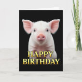 BOLD DISTINCT CLOSEUP PIGLET 誕生日カード カード (正面)