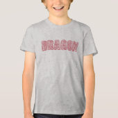 Bold 'DRAGON' Word Art T-Shirt Graphic トライブレンドTシャツ (正面)