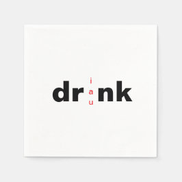 Bold Drink Drank Drunk Vowel Swap Cocktail スタンダードカクテルナプキン