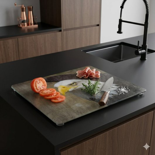 Bold Eagle Glass Cutting Board – Strength カッティングボード