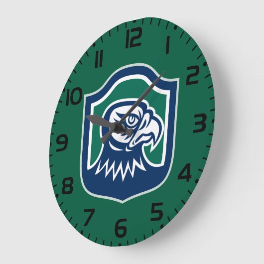 Bold Eagle Head Mascot Logo ラージ壁時計 (傾斜)