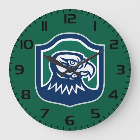 Bold Eagle Head Mascot Logo ラージ壁時計 (正面)