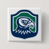 Bold Eagle Head Mascot Logo 缶バッジ (正面)