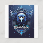 Bold Eagle Logo Business Card | Professional Eagle スクエア名刺 (裏面)