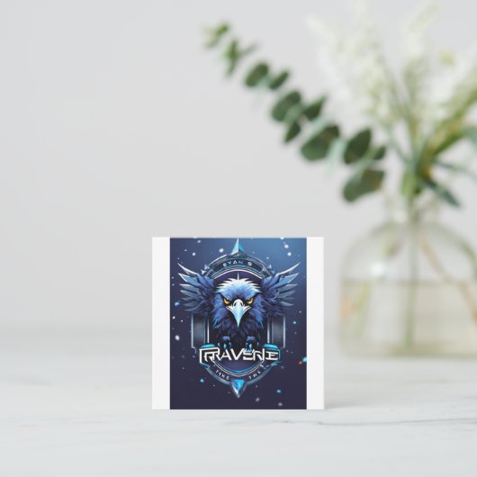 Bold Eagle Logo Business Card | Professional Eagle スクエア名刺 (スタンド正面)