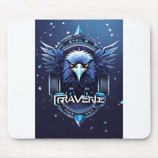 Bold Eagle Logo Mouse Pad | Powerful Eagle Head De マウスパッド (正面)