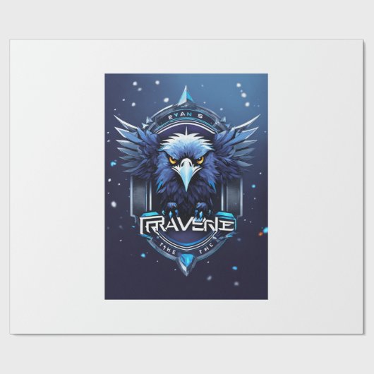 Bold Eagle Logo Wrapping Paper | Powerful Eagle Pa ラッピングペーパー (フラット)