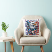 Bold Eagle Patriotic 4th of July Pillow クッション (椅子)