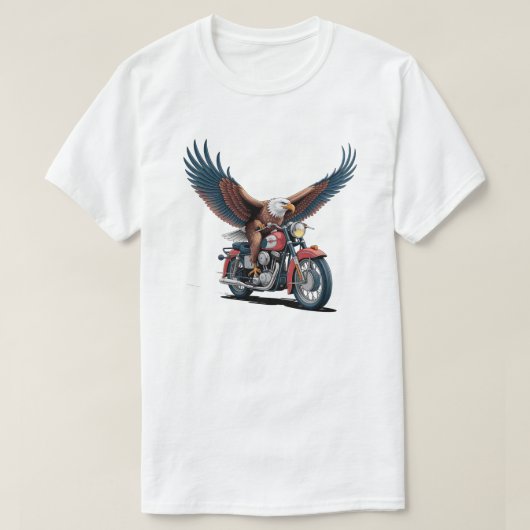 Bold Eagle Rider Classic Motorcycle Graphic Tシャツ (デザイン正面)