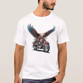 Bold Eagle Rider Classic Motorcycle Graphic Tシャツ (正面)