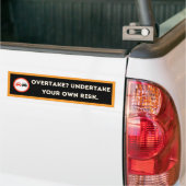 Bold Edgy Overtaking Warning Bumper Sticker バンパーステッカー (トラック上)