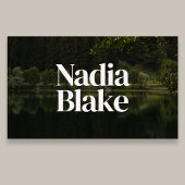 Bold Editorial Style Photo QR Code White 名刺