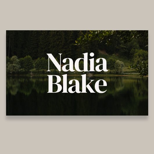 Bold Editorial Style Photo QR Code White 名刺