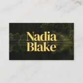 Bold Editorial Style Photo QR Code White 名刺 (正面)