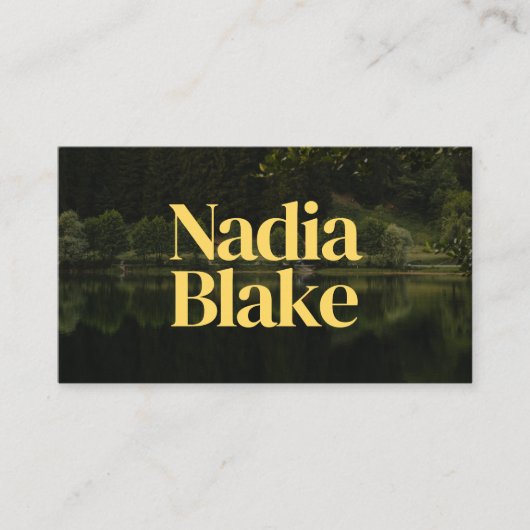 Bold Editorial Style Photo QR Code White 名刺 (正面)