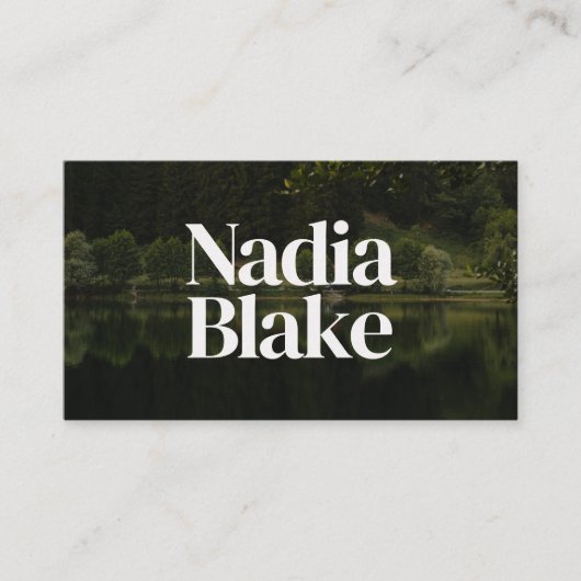 Bold Editorial Style Photo QR Code White 名刺 (正面)