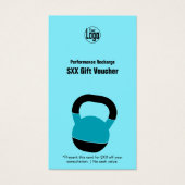 Bold Electric Blue Athlete Promo Gift Voucher Card (正面)