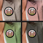 Bold & Empowering: Modern WOMEN'S DAY Statement  缶バッジ