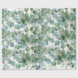 Bold Eucalyptus Wrapping Paper – Trendy Greenery  ラッピングペーパー
