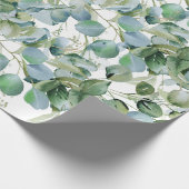 Bold Eucalyptus Wrapping Paper – Trendy Greenery ラッピングペーパー (角)