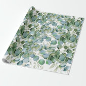 Bold Eucalyptus Wrapping Paper – Trendy Greenery ラッピングペーパー (アンロールド)