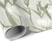 Bold Exotic Tulip Bouquet Wrapping Paper ラッピングペーパー (ロールコーナー)