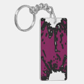 Bold Expression – Wine & Black Abstract Keychain キーホルダー (正面左)