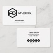 Bold Eye-Catching Business Card for Professionals 名刺 (正面/裏面)