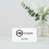 Bold Eye-Catching Business Card for Professionals 名刺 (スタンド正面)
