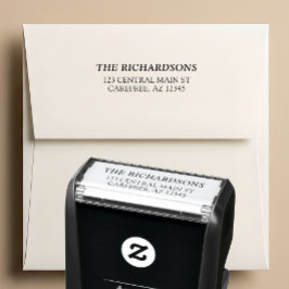 Bold Family Name Return Address セルフインキングスタンプ