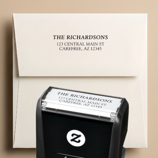 Bold Family Name Return Address セルフインキングスタンプ