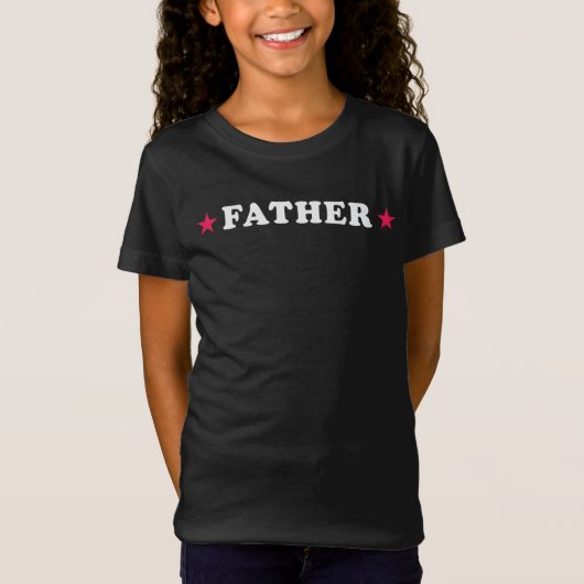 Bold FATHER Lettering T-Shirt Tシャツ (正面)