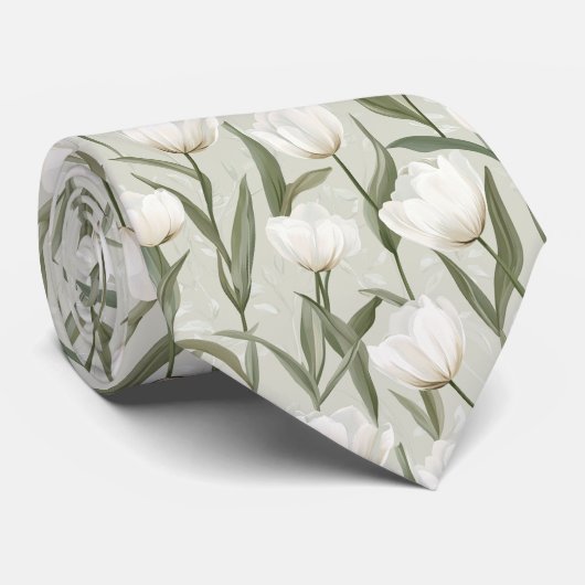 Bold Fathers Day Tulip Flower ネクタイ (ロール)