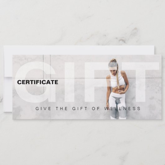 Bold Fitness Full Photo Design Gift Certificate (正面)