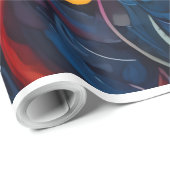 Bold Floral Abstract & Psychedelic Petals ラッピングペーパー (ロールコーナー)