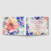 Bold Floral Gold Frame ゲストブック (全面)