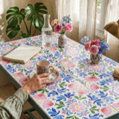 Bold Floral on White Background Decorative タイル