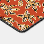Bold floral orange aesthetic fall botanical art デスクマット (コーナー)