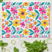 Bold Floral Painterly キッチンタオル (折り畳み)